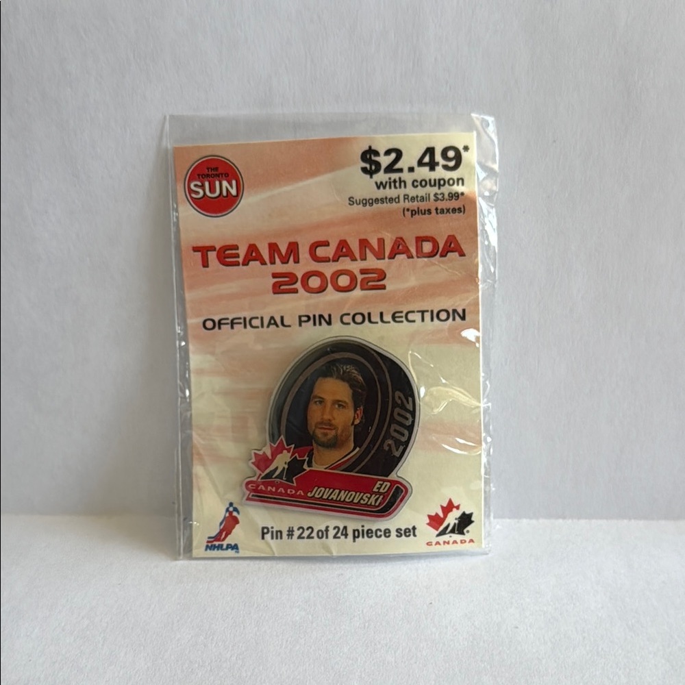 Ed Jovanovski 2002 Team Canada Collectors Pin / Pin #22